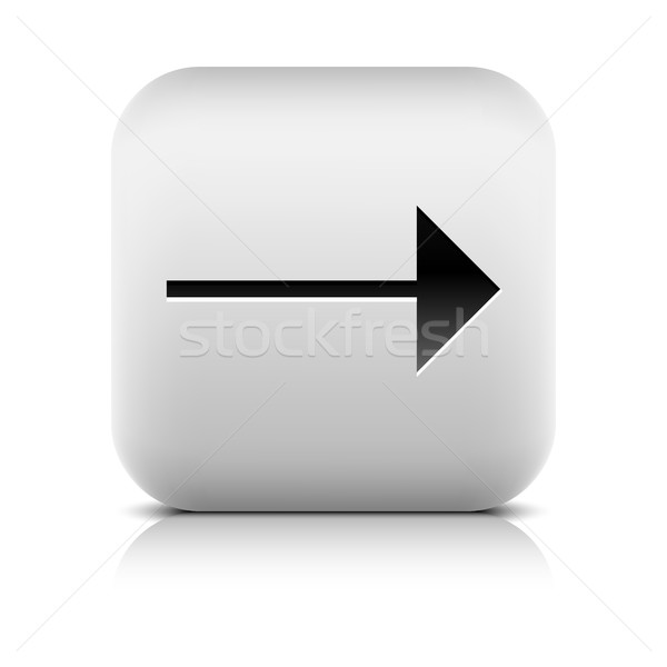 Gray icon with black arrow sign on white Stock photo © feelisgood