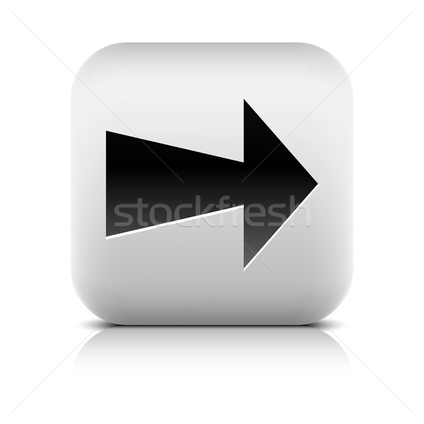 Gray icon with black arrow sign Stock photo © feelisgood