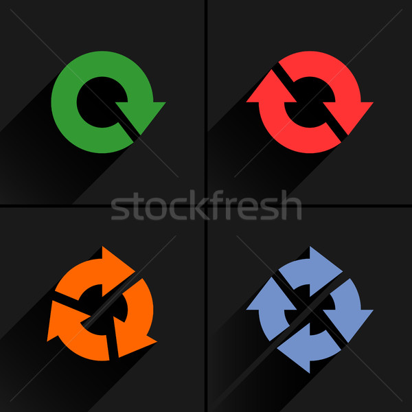 Color arrow loop, refresh, reload, rotation icon Stock photo © feelisgood