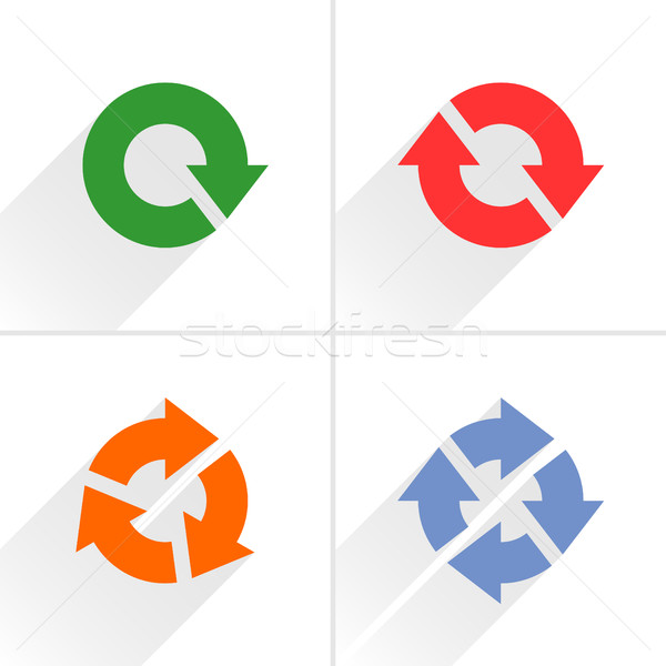 Color arrow loop, refresh, reload, rotation sign Stock photo © feelisgood