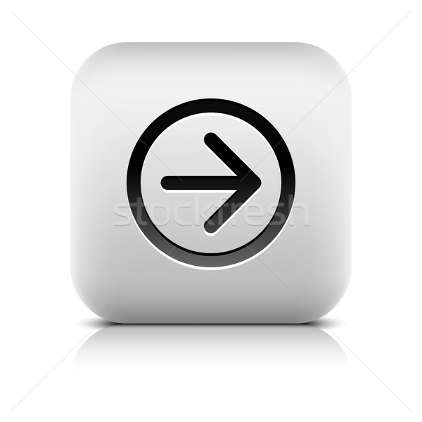 Web icon with black arrow sign on white Stock photo © feelisgood