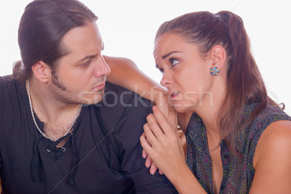 Foto stock: Problemas · relación · hombre · mujer · casa · hombres