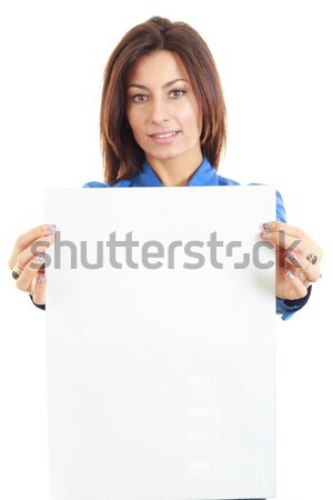 美人 ボード バナー 笑みを浮かべて ストックフォト © feelphotoart