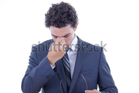 Businessman having headache Stock photo © feelphotoart