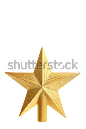 Decorativo amarillo estrellas superior árbol de navidad ornamento Foto stock © feelphotoart