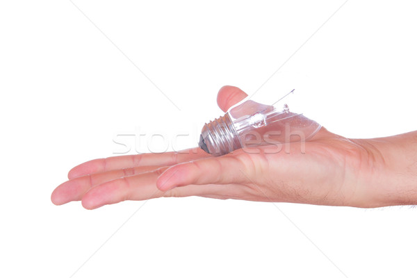 hand holding a light bulb Stock photo © feelphotoart