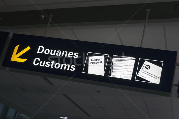 Airport Customs sign. Stock photo © FER737NG