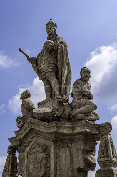 Stock fotó: Szent · király · szobor · Csehország · szobor
