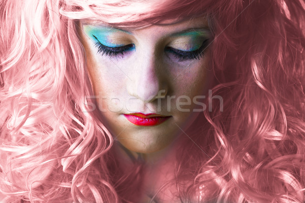 Rosa fadas menina triste cara luz Foto stock © Fernando_Cortes