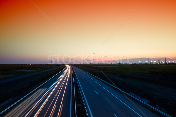 Cars speeding on a highway Stock photo © Fesus