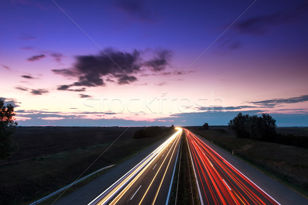 Coches carretera Hungría negocios cielo Foto stock © Fesus