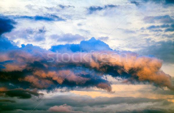 Amazing cumulus cloud formation in deep blue sky Stock photo © Fesus
