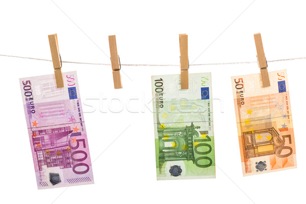 Euro money laundering Stock photo © Fesus