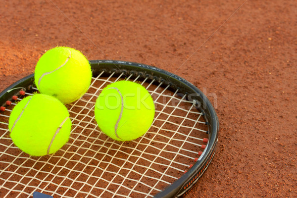 Palla da tennis tennis argilla giudice sport estate Foto d'archivio © Fesus