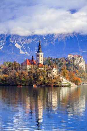 Bled with lake, Slovenia, Europe Stock photo © Fesus