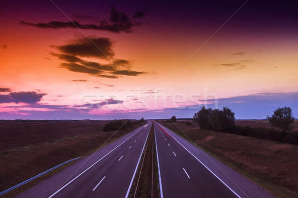 Coches carretera Hungría negocios cielo Foto stock © Fesus