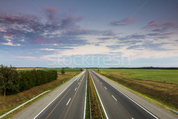 Coches carretera Hungría negocios cielo Foto stock © Fesus