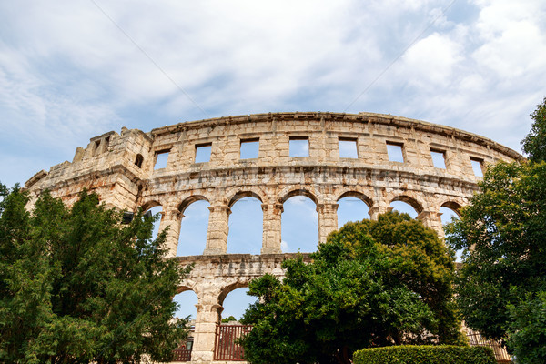 ünlü amfitiyatro Hırvatistan eski Roma Stok fotoğraf © Fesus