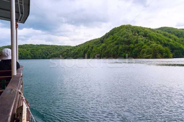 Prom łodzi molo Chorwacja wody drewna Zdjęcia stock © Fesus