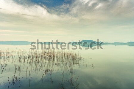 Beautiful sunset in lake Balaton Stock photo © Fesus