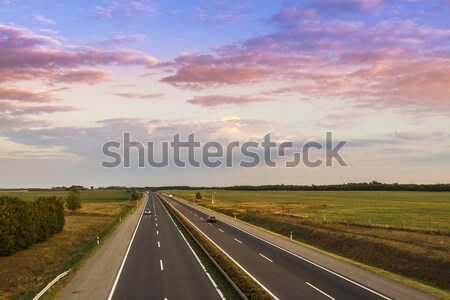 Coches carretera Hungría negocios cielo Foto stock © Fesus