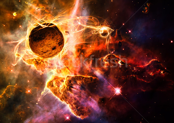 Uzay nebula sanat galaksi yaratıcı Stok fotoğraf © Fesus