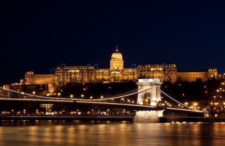 Night lights in Budapest Stock photo © Fesus