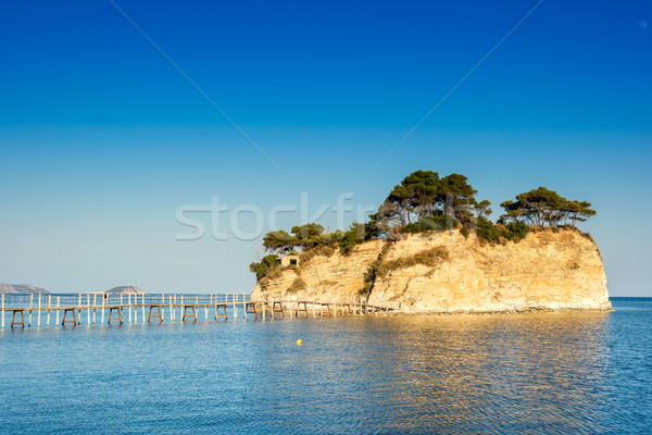 Pequeno ilha zakynthos Grécia praia nuvens Foto stock © Fesus