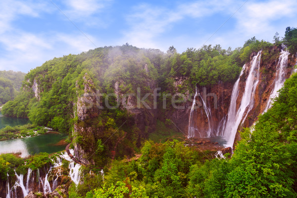 Cascades parc Croatie forêt coucher du soleil nature [[stock_photo]] © Fesus