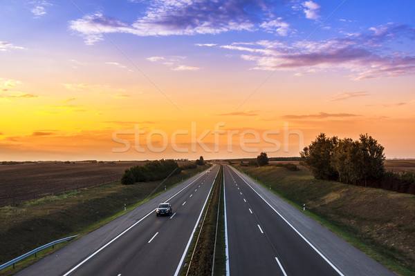 Coches carretera Hungría negocios cielo Foto stock © Fesus