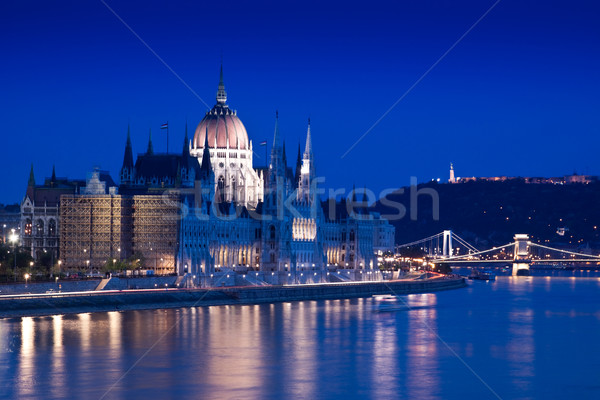 Stock photo: Night lights in Budapest-Hungary 