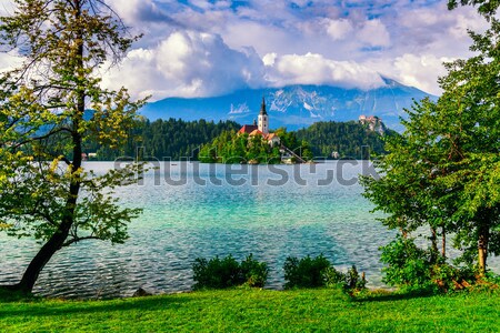 Bled lake summer Stock photo © Fesus