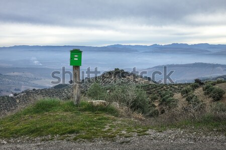 Stok fotoğraf: Posta · kutusu · Nevada · İspanya · ağaç · ışık · arka · plan