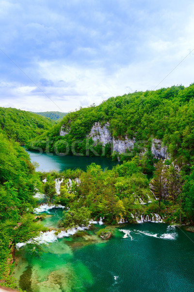 Aerial view  in Plitvice National Park Stock photo © Fesus