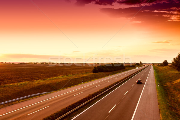 Coches carretera Hungría negocios cielo Foto stock © Fesus