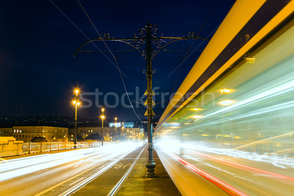Margaret bridge at the night in  Budapest Stock photo © Fesus