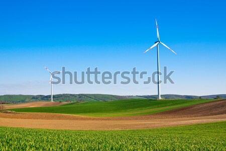 ветер энергии турбина электростанция сельский небе Сток-фото © Fesus