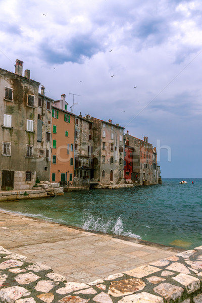 Foto d'archivio: Città · vecchia · Croazia · cielo · mare · estate · chiesa