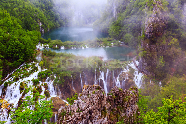 Waterfalls in Plitvice National Park Stock photo © Fesus