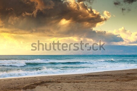 Сток-фото: морем · закат · пляж · природного · парка · небе