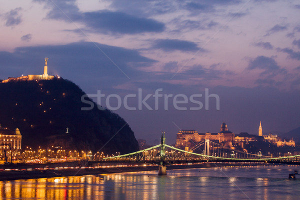 Stock photo: Night view of Budapest