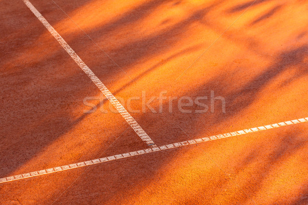 Stockfoto: Klei · tennisbaan · eenvoudige · afbeelding · tennis · rechter