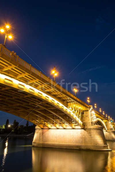 моста сумерки Будапешт город строительство закат Сток-фото © Fesus