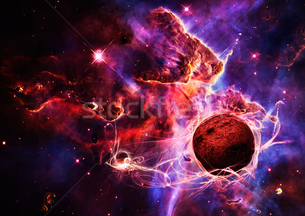 Magical space and nebula  art galaxy creative background Stock photo © Fesus