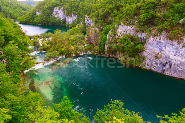 Aerial view  in Plitvice National Park Stock photo © Fesus