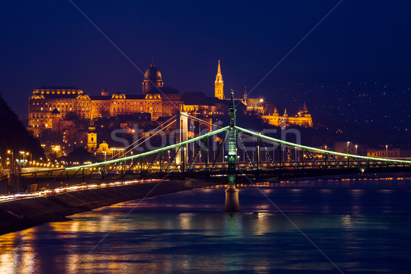 Night view of Budapest Stock photo © Fesus