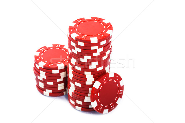 Foto d'archivio: Poker · chips · bianco · gruppo · finanziare · casino · nero