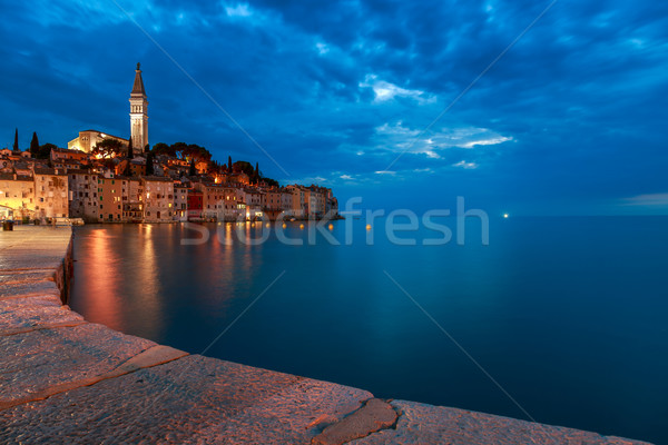 Altstadt Meer Küste Kroatien Nacht Europa Stock foto © Fesus