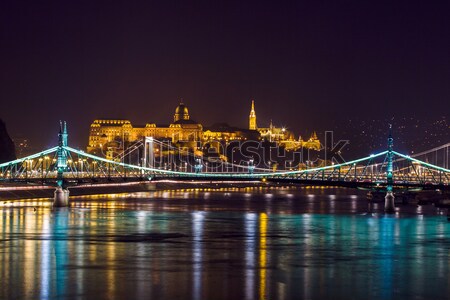 Night view of Budapest Stock photo © Fesus