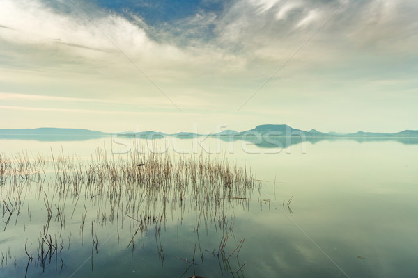 Beautiful sunset in lake Balaton Stock photo © Fesus